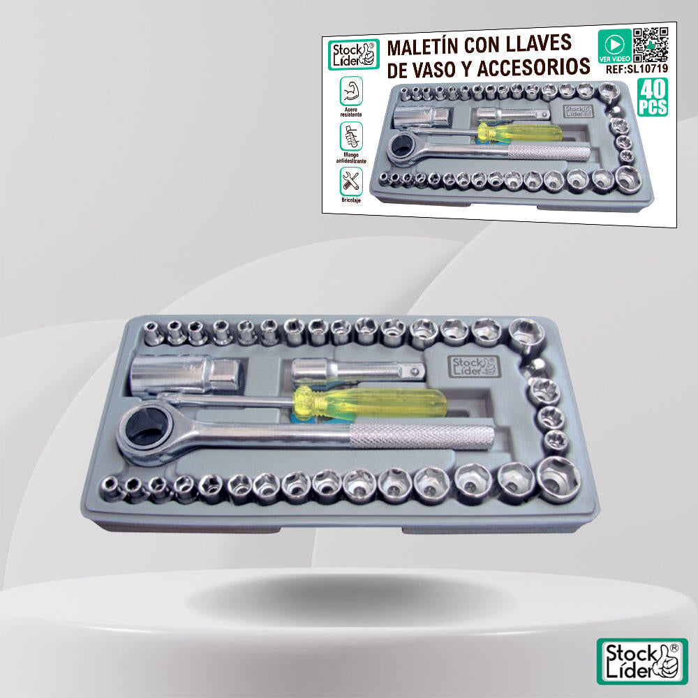 Conjunto de chaves de caixa 40 peças