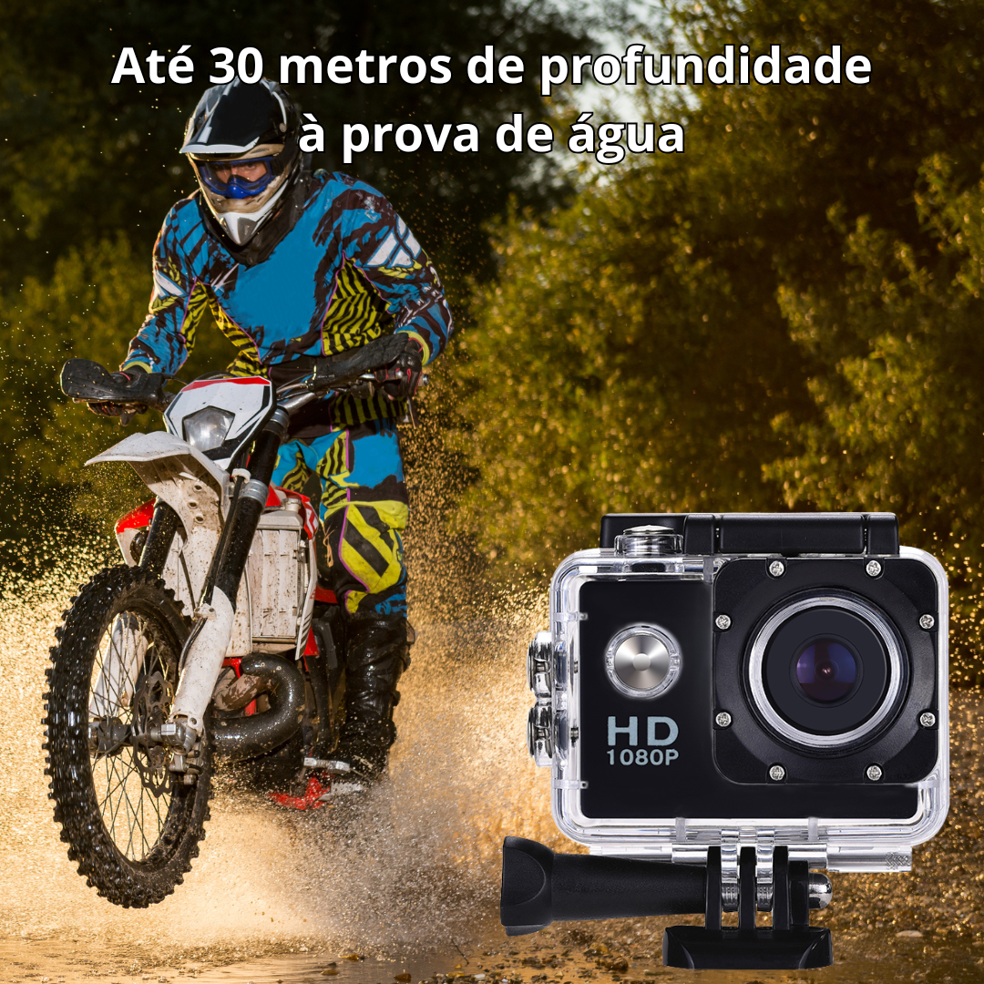 Câmara RidePro para Motociclistas + Kit de Acessórios