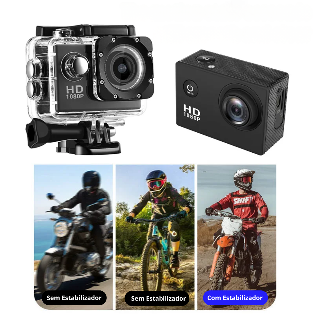 Câmara RidePro para Motociclistas + Kit de Acessórios