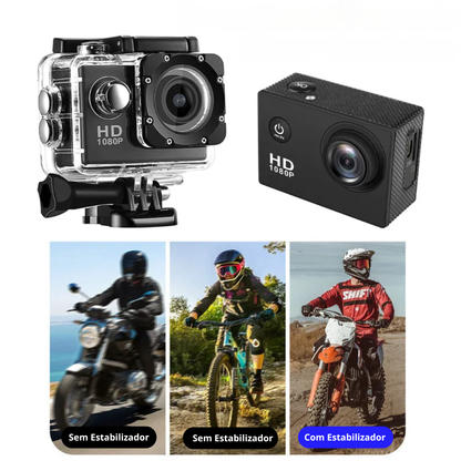 Câmara RidePro para Motociclistas + Kit de Acessórios