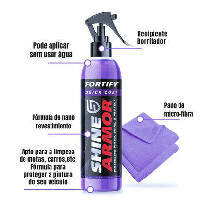 Nano Revestimento Cerâmico 3 em 1- Brilho, Limpeza e Proteção