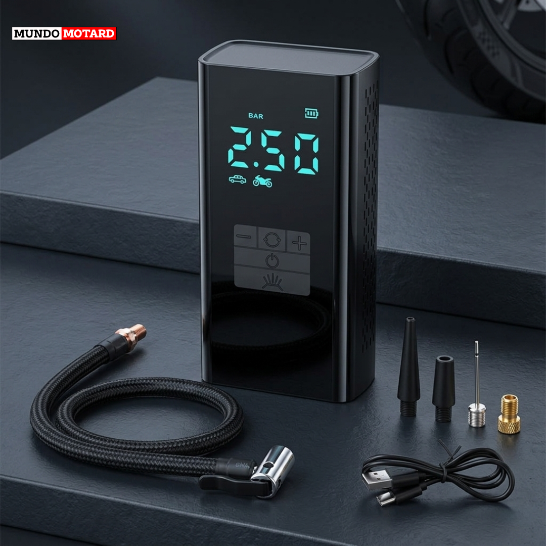 Compressor de Ar Portátil RidePro-Pneus Cheios em Instantes