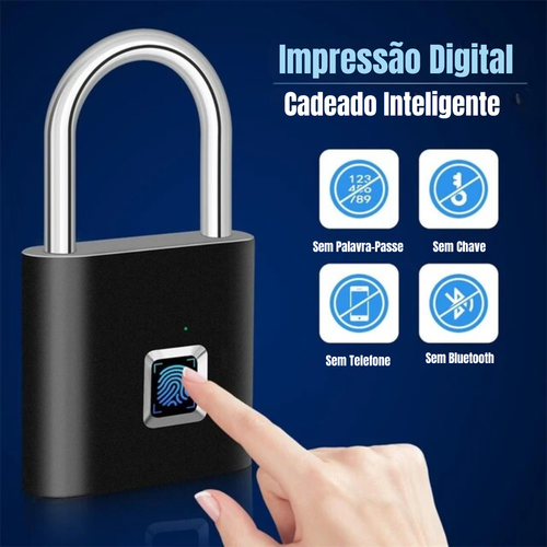 Cadeado Inteligente com Impressão Digital