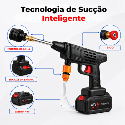 Lavadora de jato de alta pressão sem fio – Limpeza potente e portátil