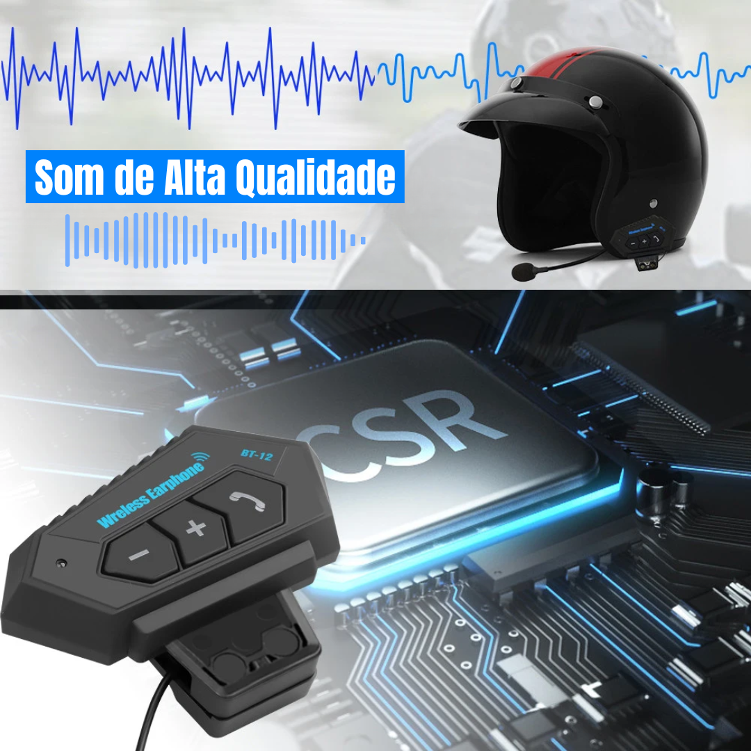 Auricular RidePro – Chamadas e Música para Motociclistas