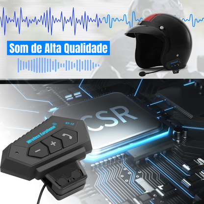 Auricular RidePro – Chamadas e Música para Motociclistas