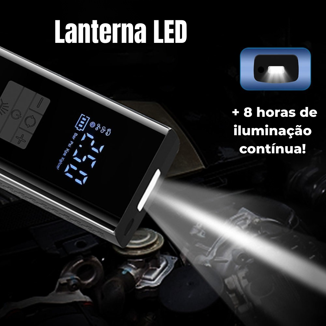 Compressor de Ar Portátil RidePro-Pneus Cheios em Instantes