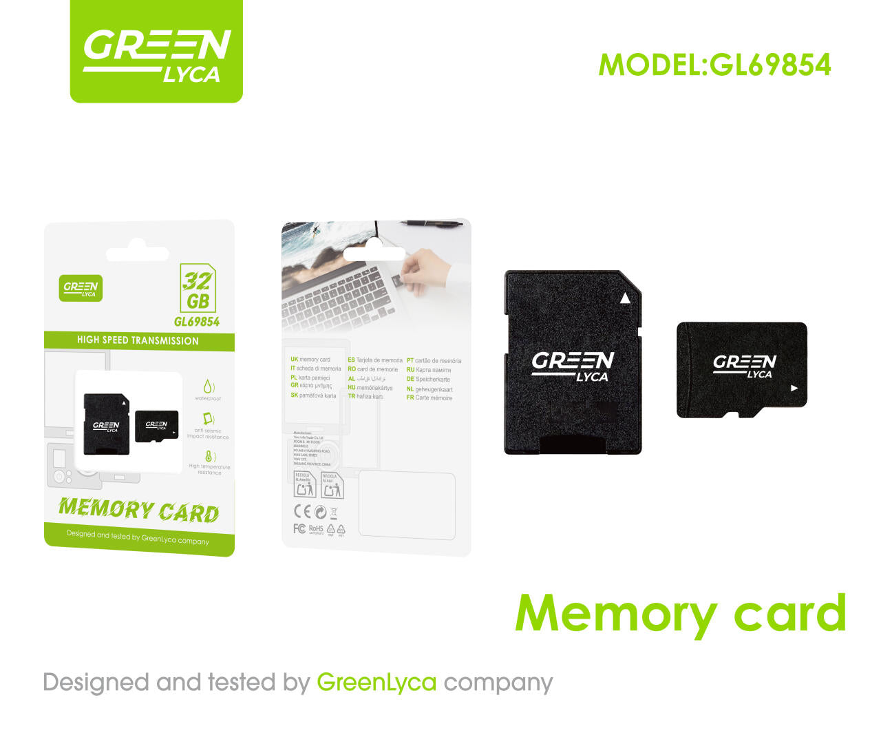 Cartão micro SD 32GB para fotos e videos (Câmera RidePro)